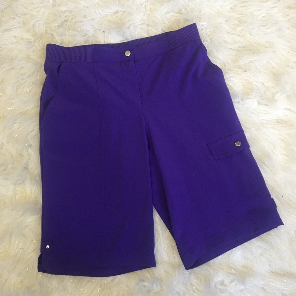 Chico’s zenergy purple shorts size small